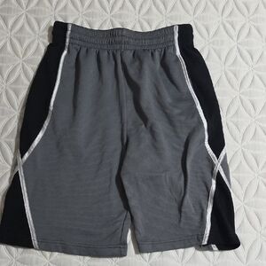 Boys Gray and Black Athletic Shorts